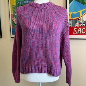 BERSHKA Womens Multicoloured Round Neck Pullover Jumper - Size S